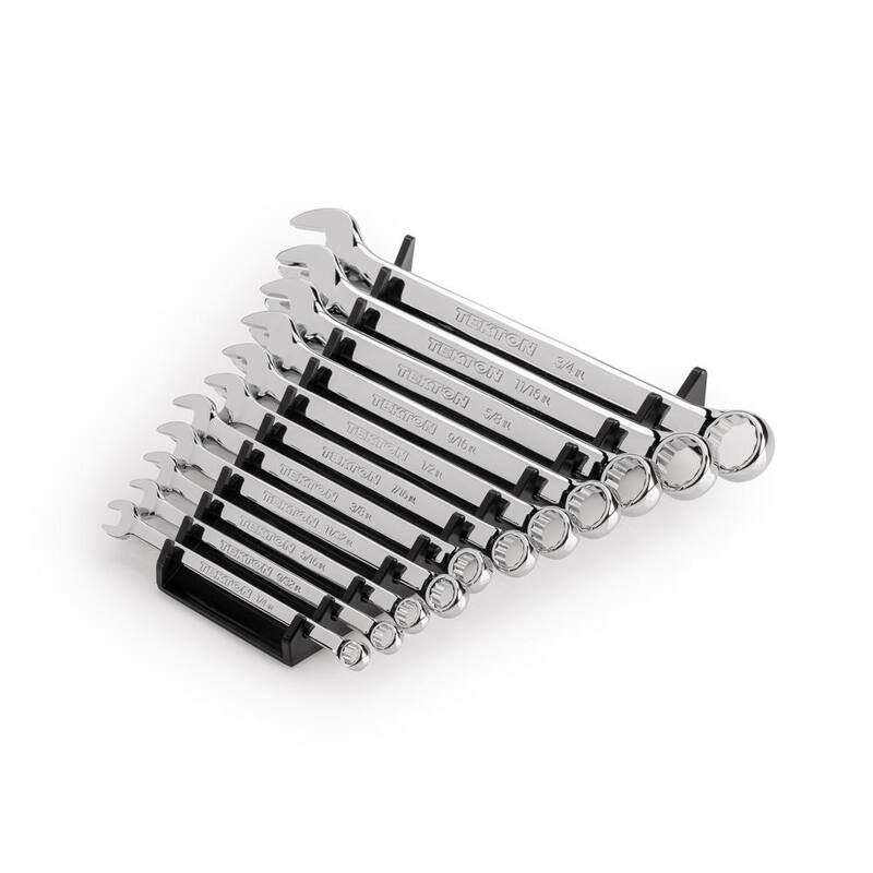 Juego de llaves mixtas TEKTON de 1/4 a 3/4 pulgadas con estante (11 piezas) - WCB91103