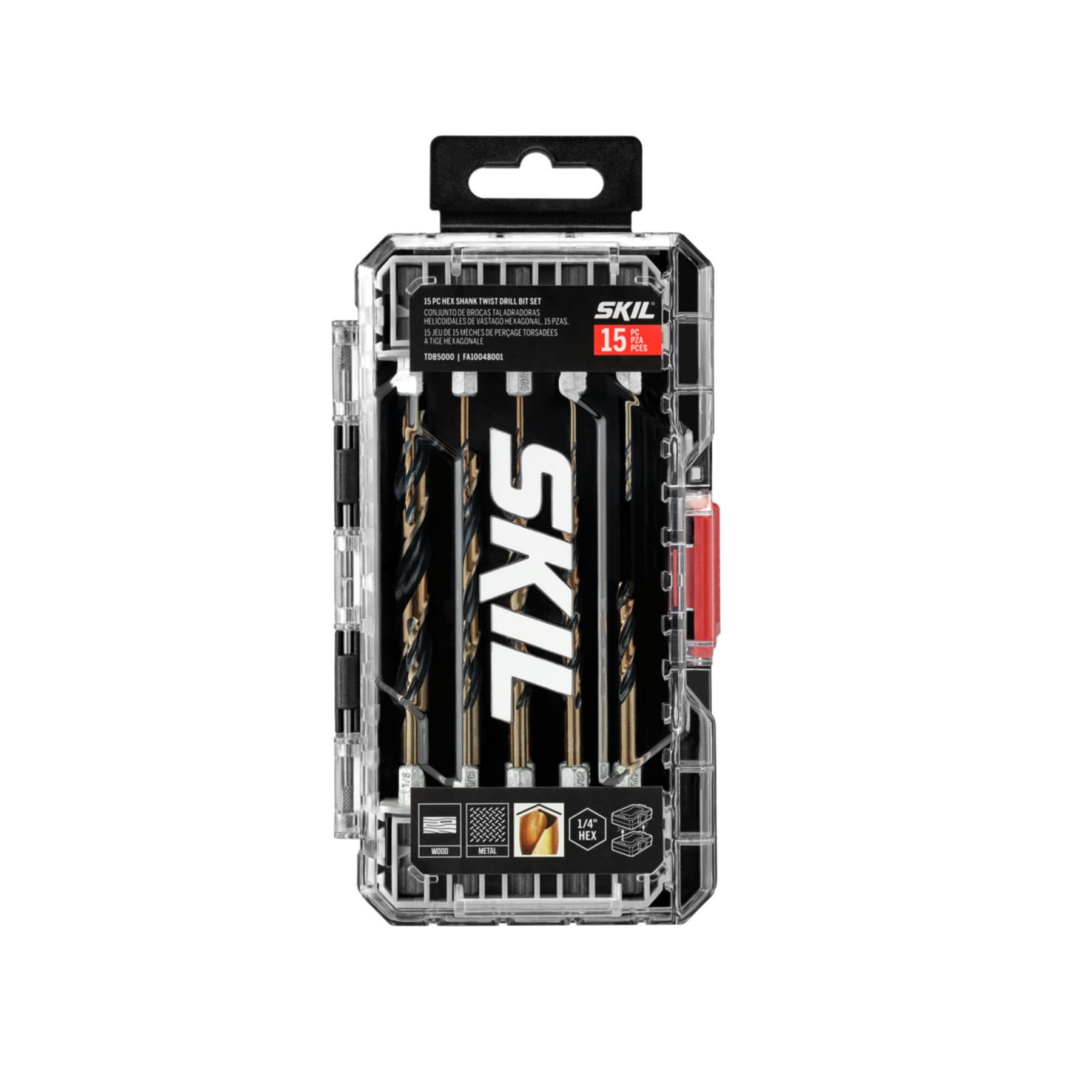 SKIL SKIL Conjunto de brocas para taladros helicoidales recubiertas de negro y dorado de 15 piezas de longitud de máquina - TDB5000