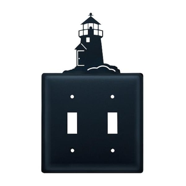 Cubierta doble para interruptor de faro Village Wrought Iron - Negro - ESS-10