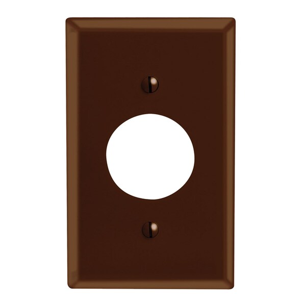 Placa de pared para salida Leviton de plástico marrón de 1 gang 1 pk - 85004-000