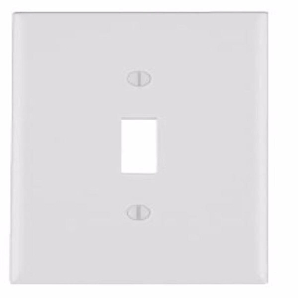 Placa de pared de palanca de plástico termoestable con recubrimiento en polvo protector de 1 gang blanco - EZ2739387