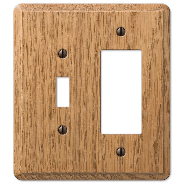 Amerelle Amerelle Contemporary Medium Brown 2 gang Oak Wood Toggle Wall Plate 1 pk - 901TT