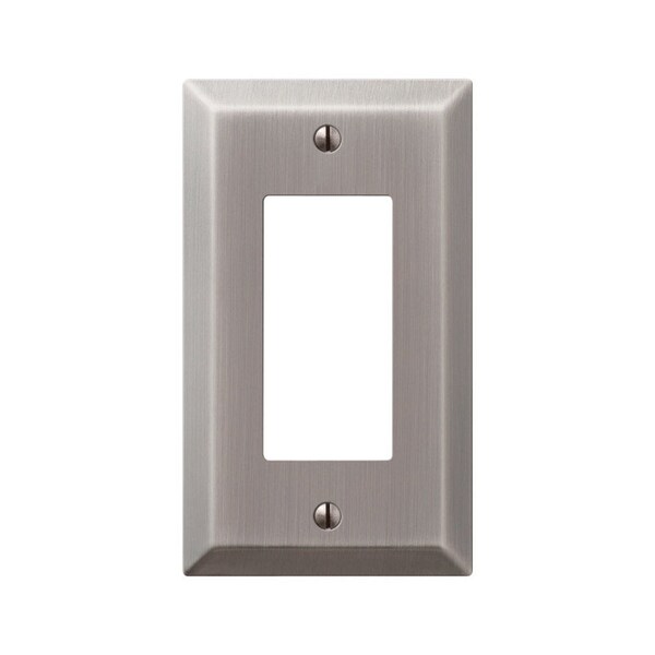 Amerelle Placa de Pared Decorativa de Acero Troquelado de Níquel Antiguo de 1 Gang - 1 paquete
