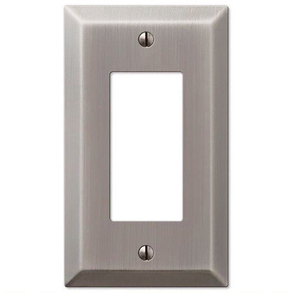Amerelle Placa de Pared Decorativa de Acero Troquelado de Níquel Antiguo de 1 Gang - 1 paquete