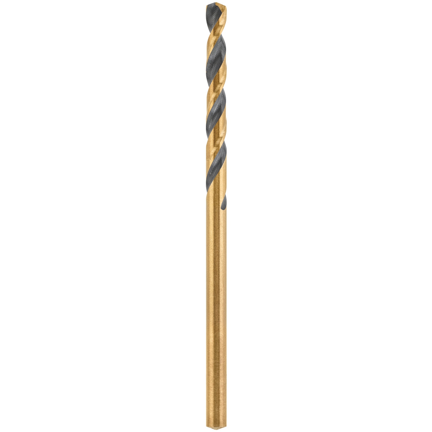 DEWALT 5/32 pulgadas x 3-1/8 pulgadas Broca helicoidal de longitud estándar recubierta en negro y dorado de acero de alta velocidad - DW1110