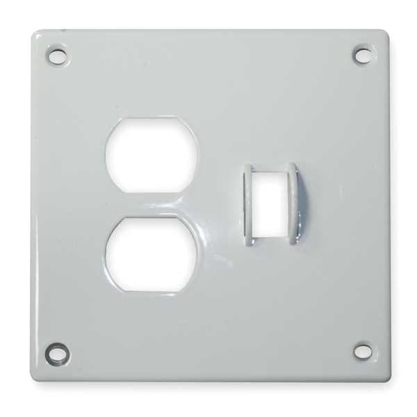 Serie de Seguridad Hubbell Wiring Device-Kellems, Número de Módulos: 2 módulos de acero, con recubrimiento de zinc y acabado en polvo, color blanco - SWP18