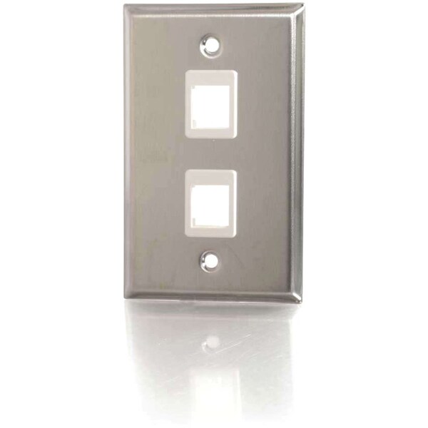 Placa de pared para teclado multimedia de un solo puerto C2G - Acero inoxidable - 37094