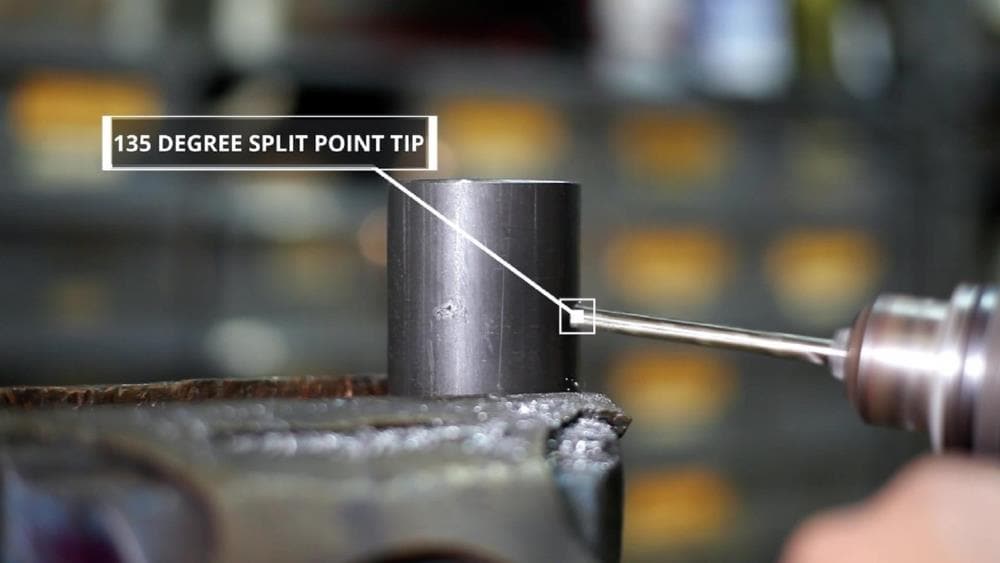 Broca América Broca América 11/16 pulgadas x 6 pulgadas Broca de cobalto plateada y de caña reducida - DWDCO11/16