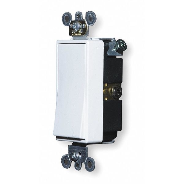 Interruptor de pared Leviton, 3 vías, 120/277V, 15A, blanco, Rocker - 5693-2W