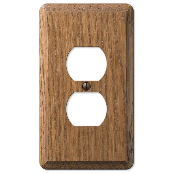 Amerelle Placa de Pared Dúplex de Madera Contemporánea Marrón de 1 gang - 1 pk - 901D