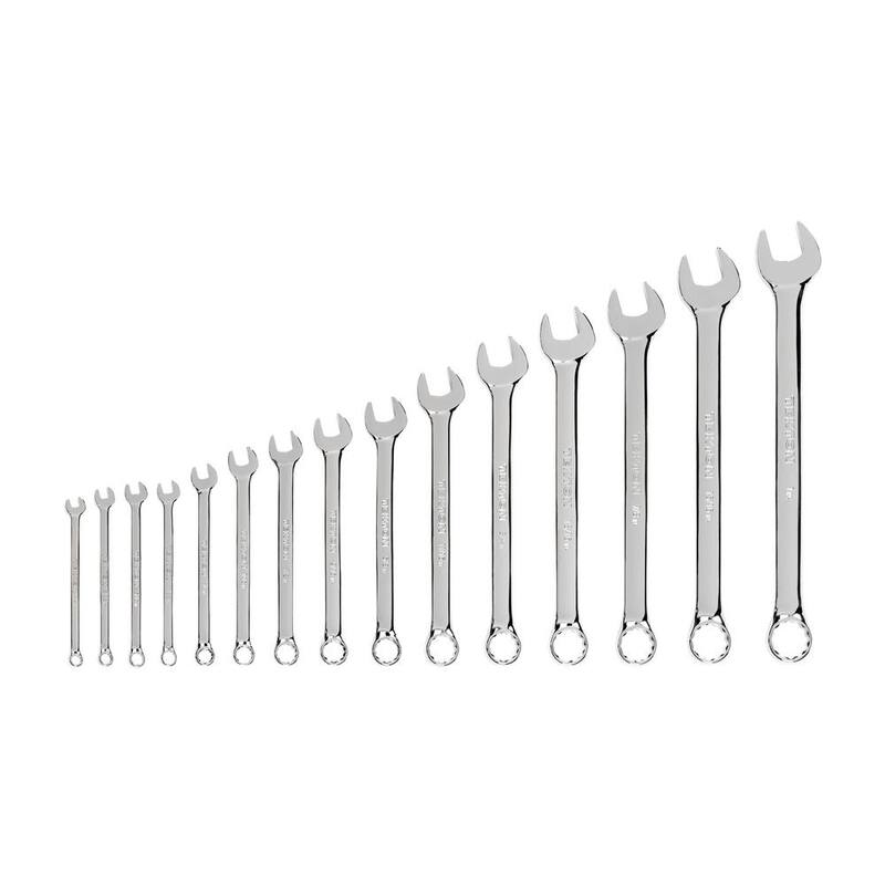 Juego de llaves combinadas TEKTON de 1/4 a 1 pulgada (15 piezas) - WCB90106