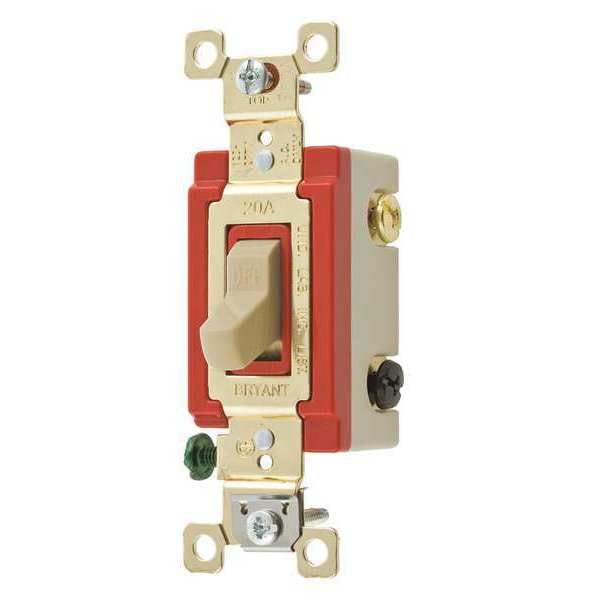 Interruptor de Pared Bryant, Marfil, Interruptor de 3 Vías, 1 a 2 HP - 4903GLI