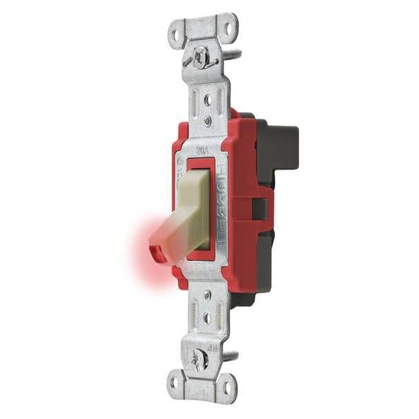 Interruptor de pared con luz piloto, 1 polo, 120/277V, 20A - SNAP1221PLI