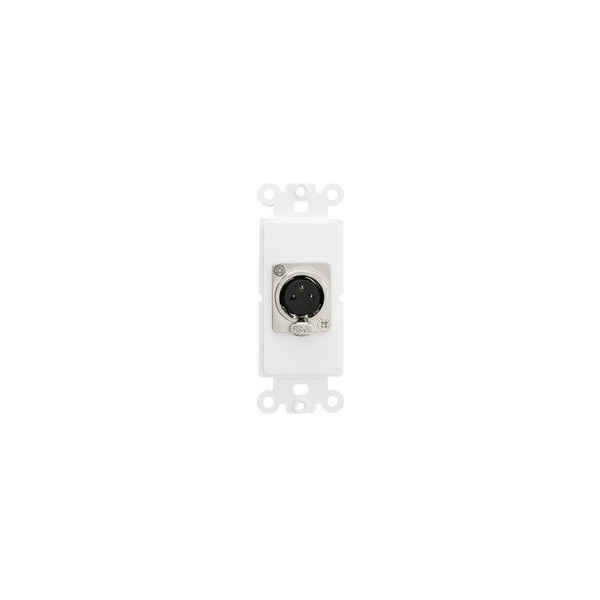 Placa de pared Decora Swe-Tech 3C, blanca, XLR hembra tipo soldadura - FWT301-1003