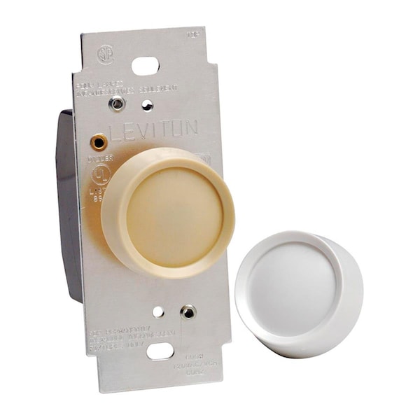 Atenuador rotativo de perilla Gorgeousglow 120 amperios y 600 vatios blanco y almendra clara - GO705515