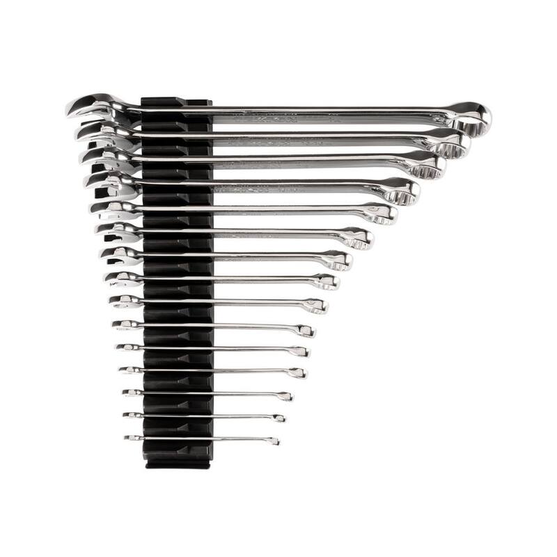 Set de llaves combinadas TEKTON de 1/4 a 1 pulgada con organizador modular ranurado (15 piezas) - WCB95102