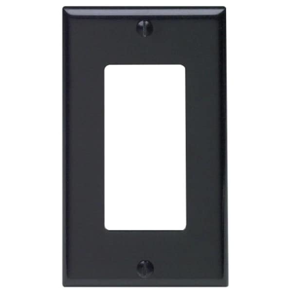 Placa de pared EZgeneration Black Single Gang Decora GFCI - EZ84201