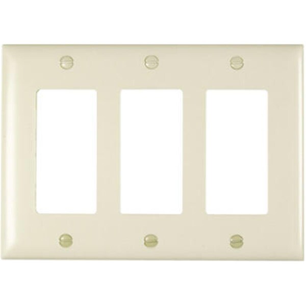 Placa de pared Nextgen TP263LACC12, 3 Gang, color almendra clara - NE601482