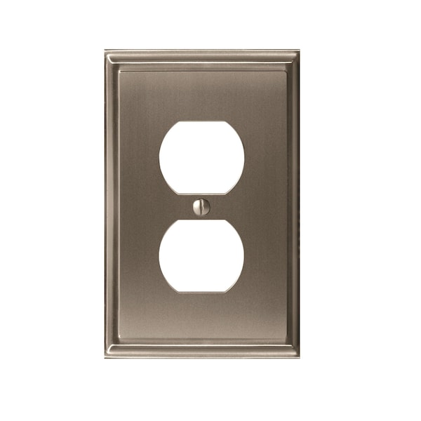 Placa de pared de níquel satinado Amerock Mulholland de 1 canal - 1906966