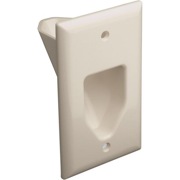 Placa para cable de bajo voltaje empotrada de 1 gang Lite Almond - NE735896
