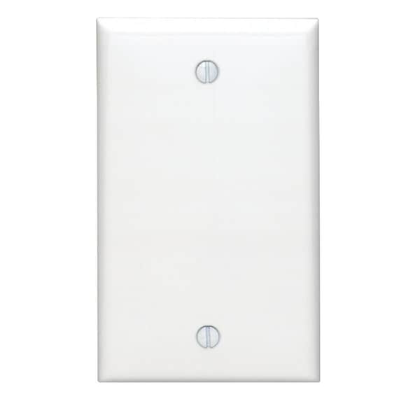 Placa de pared en blanco estándar de nylon de 1 gang, Leviton - 002-80714-00W