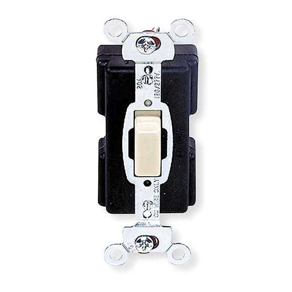Interruptor de Pared Hubbell Wiring Device-Kellems, 1 polo, 120/277V, 20A, Marfil, Presionar - HBL1281I