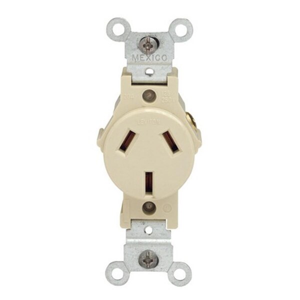 Toma de corriente comercial sencilla Gorgeousglow 05032-0IS 20amp marfil - GO151025