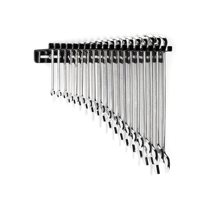 Juego de llaves combinadas TEKTON de 1/4 a 1-1/4 pulgadas con colgador de pared (de 19 piezas) - WCB96101