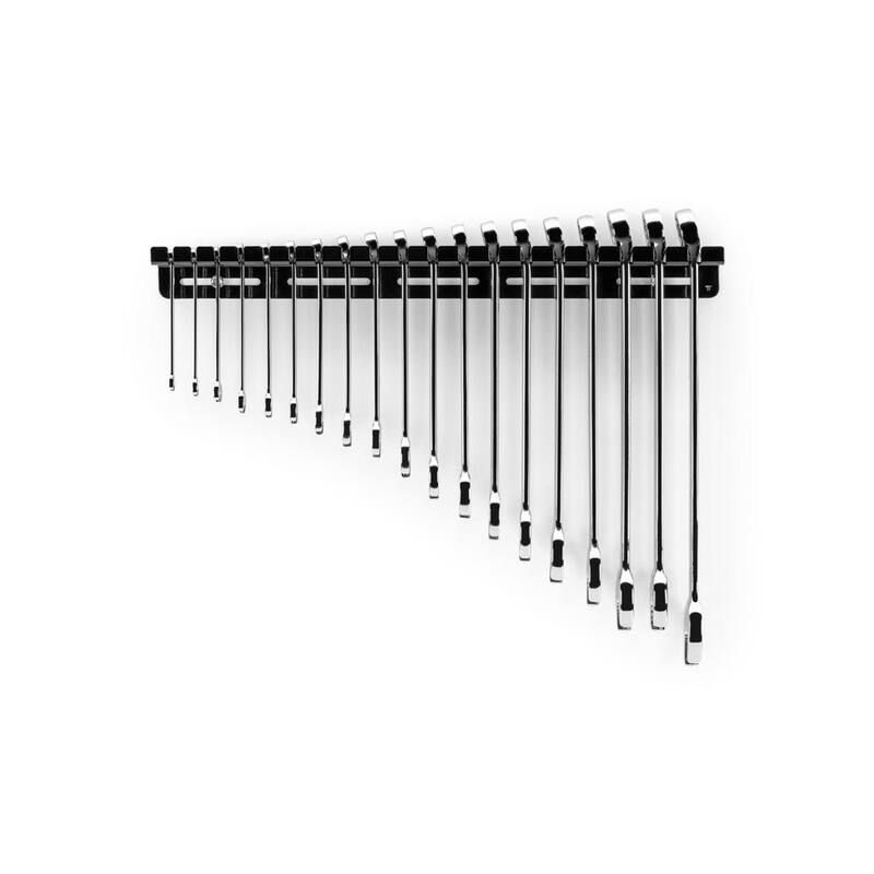 Juego de llaves combinadas TEKTON de 1/4 a 1-1/4 pulgadas con colgador de pared (de 19 piezas) - WCB96101