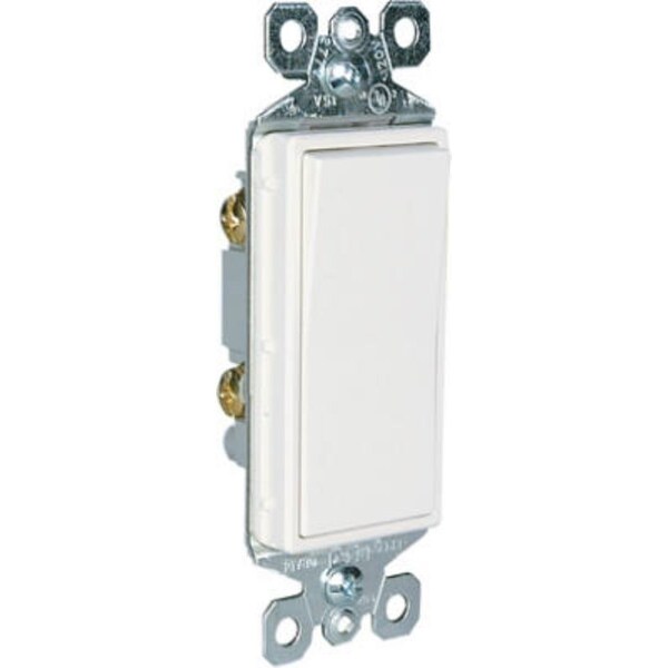 Interruptor de palanca Legrand Radiant, 15 A, 120/277 VAC, Conexión por presión y terminal lateral, Blanco - TM870WCC10