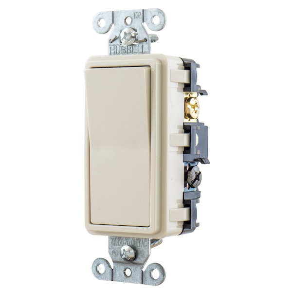 Hubbell Wiring Device-Kellems TradeSelect, Interruptores de luz y controles, Interruptor Decorador, Grado Residencial, Interruptor basculante de propósito general, 4 vías, 15A 120/277V AC, Conexión trasera y lateral, Luz - RSD415LA