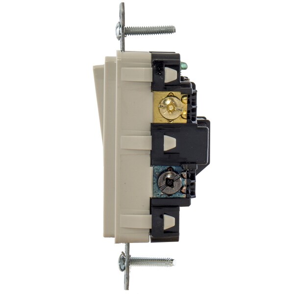 Hubbell Wiring Device-Kellems TradeSelect, Interruptores de luz y controles, Interruptor Decorador, Grado Residencial, Interruptor basculante de propósito general, 4 vías, 15A 120/277V AC, Conexión trasera y lateral, Luz - RSD415LA