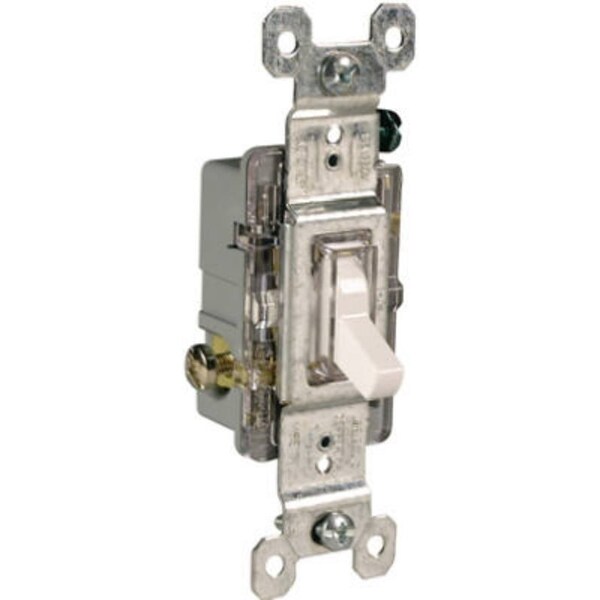 Legrand TradeMaster 660WSLG Switch, 15 A, 120 V, Thermoplastic Housing Material, White - 660WSLGCC10