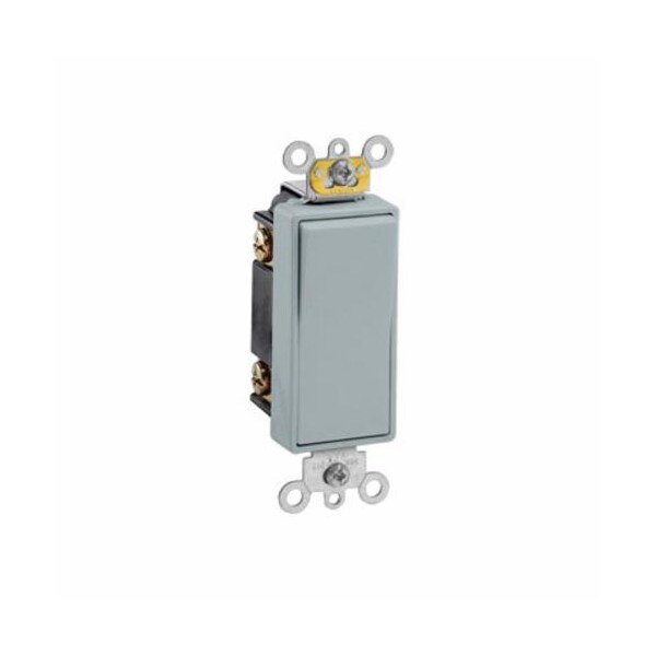 Interruptor de Pared Leviton, 3 Vías, 120/277V, 20A, Gris, Rocker - 5623-2GY