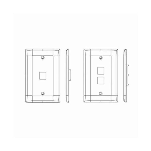 Leviton Número de Gangs: 1 Nylon de Alto Impacto, Acabado Suave, Blanco - 41091-1WN