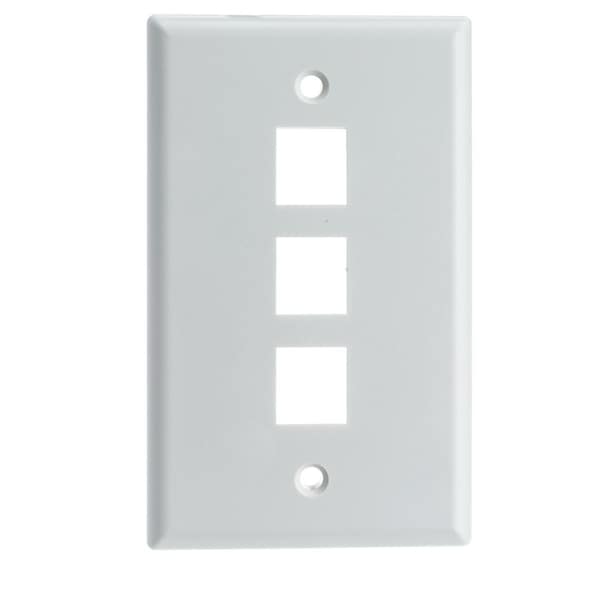 Placa de pared doble para interruptores Decora con 2 orificios - Blanco - 302-2-W