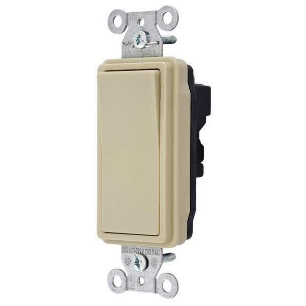 Interruptor de pared Hubbell Wiring Device-Kellems, 1-Polo, Módulo de cableado, 20A, marfil - SNAP2121I