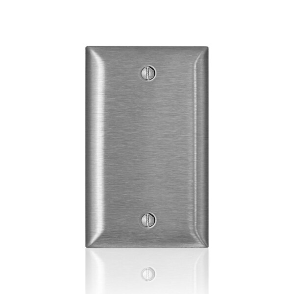 Leviton Leviton C-Series Satin Silver 1 gang Stainless Steel Blank Wall Plate 1 pk - 0SL13-000