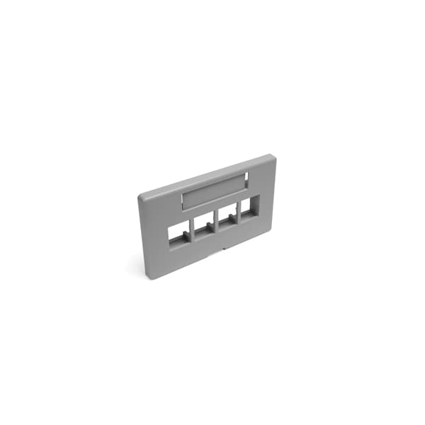 Placas de pared Leviton para 4 tomas de corriente con acabado de granito gris - 49910-HG4