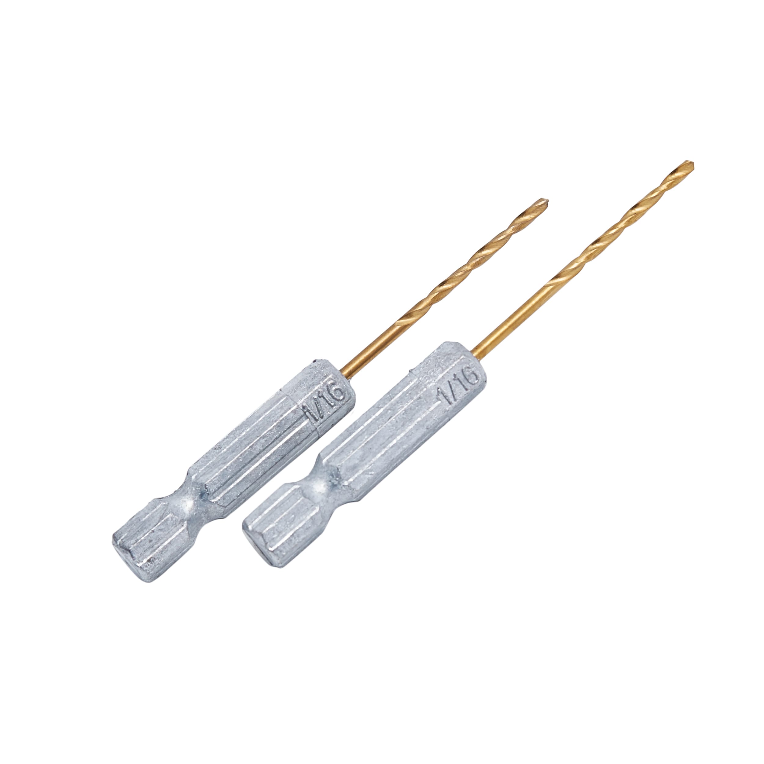 Broca helicoidal de longitud estándar Kobalt 2 piezas de 1/16 pulg. x 2-1/2 pulg. recubierta de titanio HSS - 80850