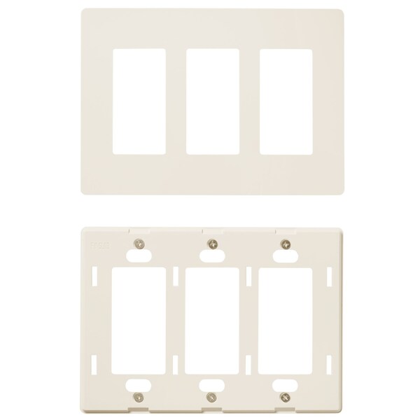 Placa de Pared Faith, Número de Módulos: 3 Módulos de Plástico, Almendra Claro - SWP3-LA-50