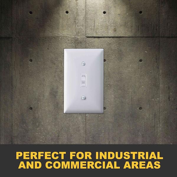 Cubierta de placa de pared en blanco para tomacorriente, tamaño estándar de 1 canal, blanco, paquete de 10 - BWP1-WH-10