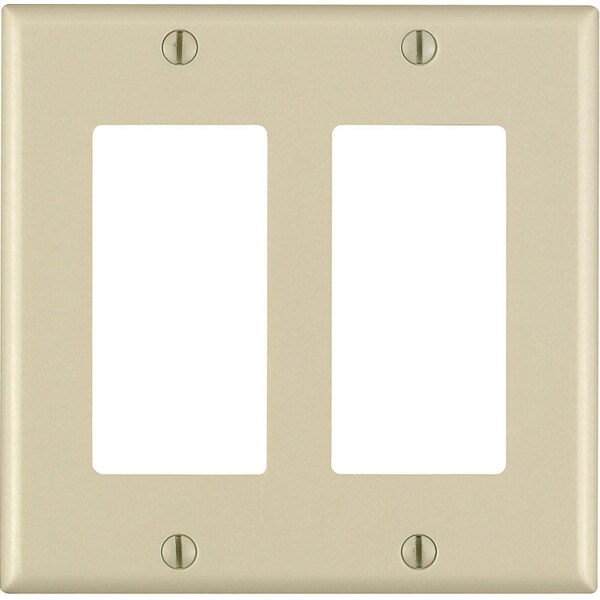 Placa decorativa, Número de módulos: 2, Plástico, Marfil - 80409-00I