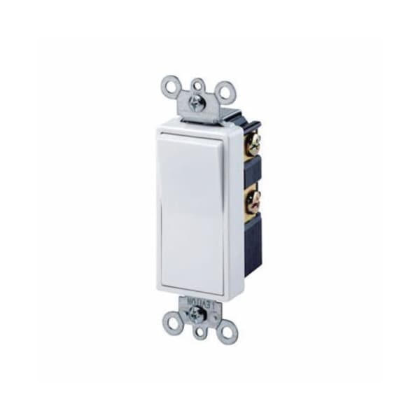 Interruptor de pared Leviton, 4 vías, 120/277V, 15A, blanco, Rocker - 5604-2W