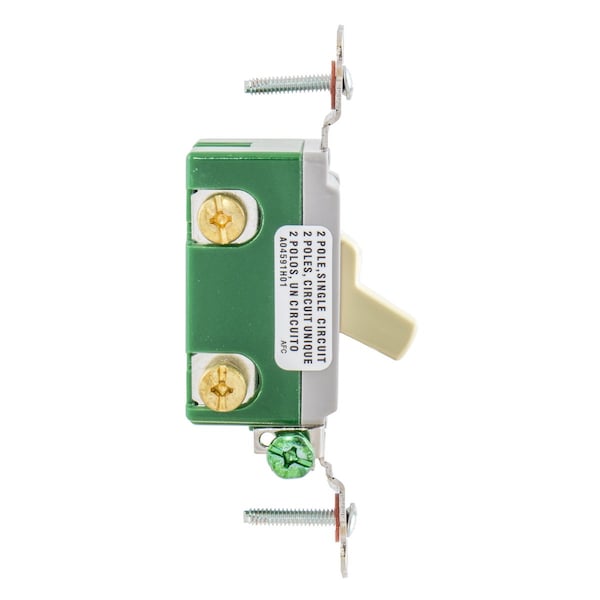 Hubbell Wiring Device-Kellems Wall Swtch, 2-Pol, 120/277V, 30A, Ivry, Toggl - HBL3032I