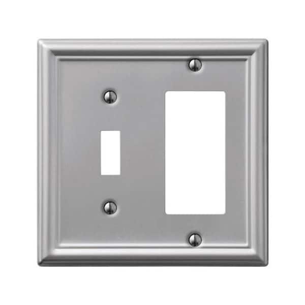 Placa de pared Chelsea 1 Toggle & 1 Rocker-GFCI en níquel cepillado - 3500998