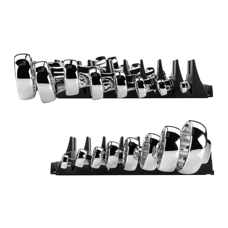 Juego de llaves de caja acodadas TEKTON de 1/4 a 1-1/4 pulgadas con organizador modular ranurado (8 piezas) - WBE95102