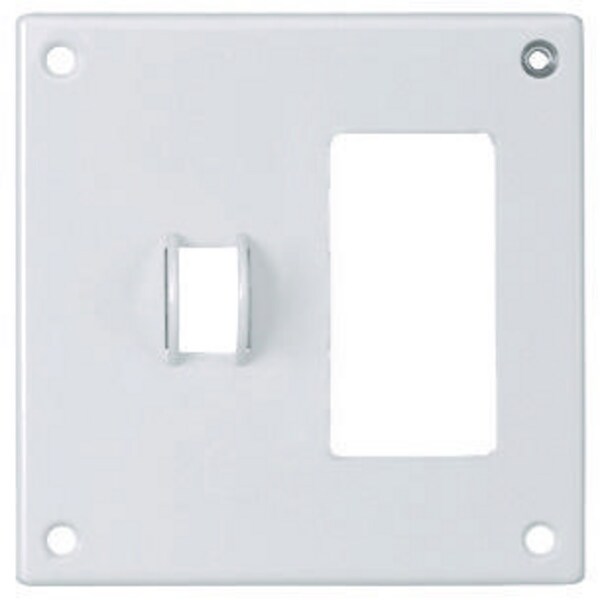 Serie de Seguridad Hubbell Wiring Device-Kellems, Número de Gangs: 2-Gang de Acero, Zinc Plateado, Blanco - SWP126