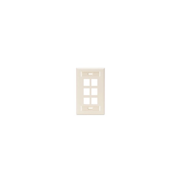 Leviton PLACAS DE PARED WP 6 PUERTOS SG ID LA - 42080-6TS