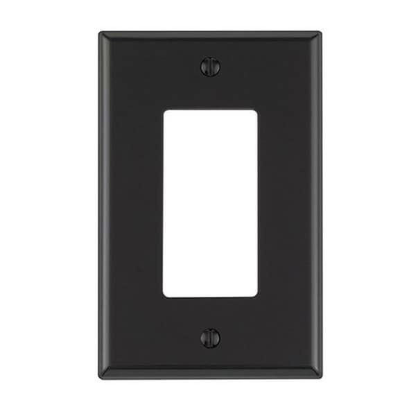 Placa de pared Ezgeneration 1 Gang Black Rocker GFCI - EZ149552
